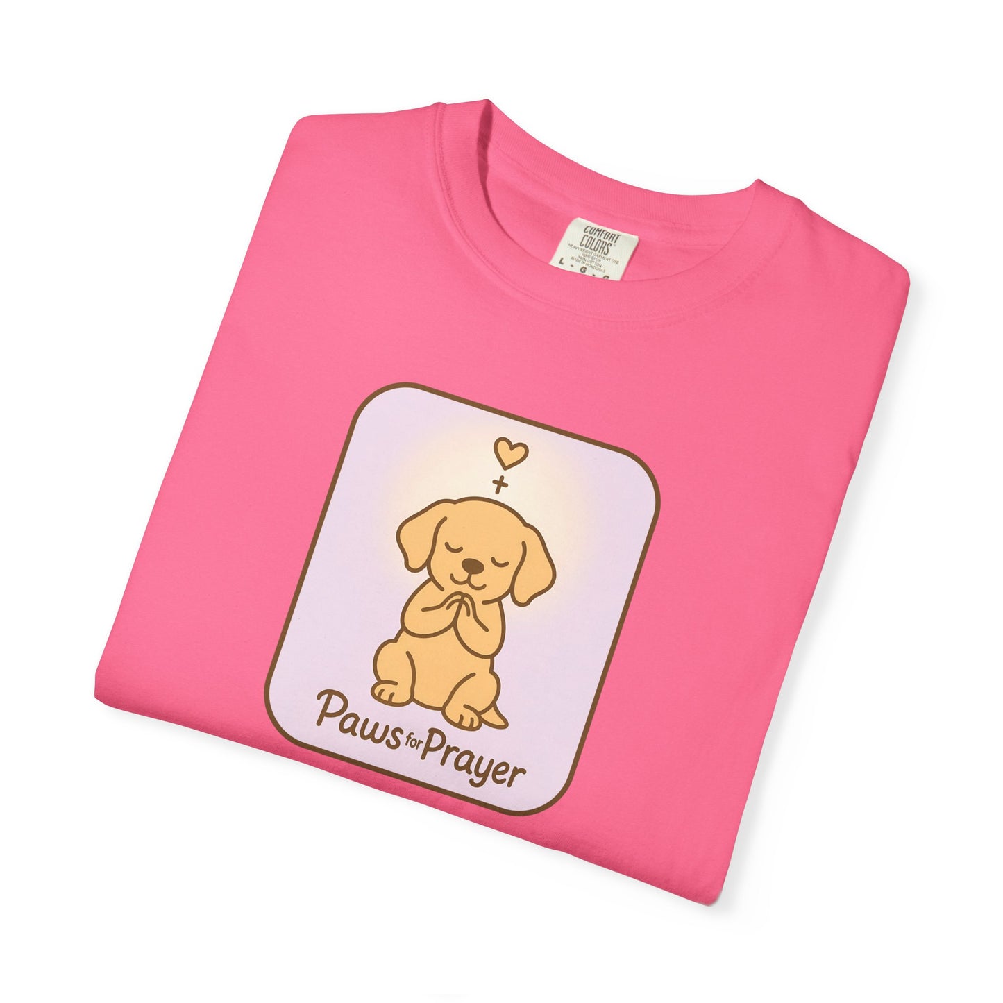 Prayerful Paws Unisex T-Shirt, Dog Lover Gift, Cute Pet Tee, Animal Prayer Shirt, Casual Animal Tees, Gift for Dog Owners