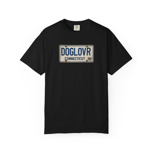 Vintage Connecticut License Plate T-Shirt – Retro Dog Lover Tee for Pet Owners
