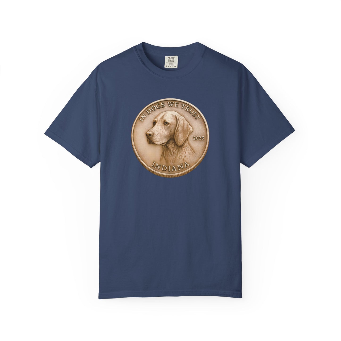 Indiana State Coin T-Shirt Collection - Proud Dog Breed Illustrations