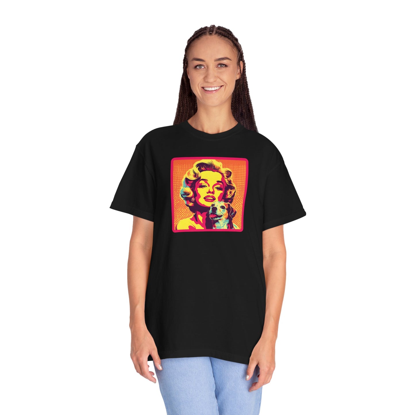 Vintage Dog Mom T-shirt - Unisex Garment-Dyed Tee for Dog Lovers