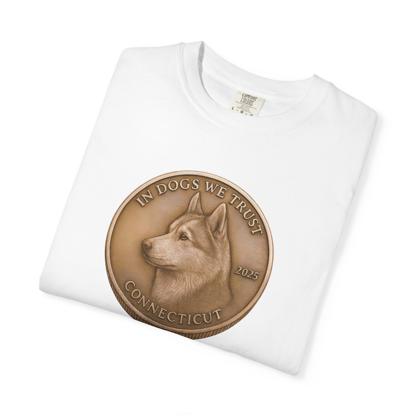 Connecticut State Coin T-Shirt Collection - Proud Dog Breed Illustrations