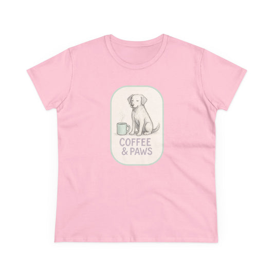 Copy of Coffee & Paws Women's Tee - Cozy Cotton Shirt for Pet Lovers, Casual Wear, Gift for Dog Owners, Dog Mom Merchandise, Animal Lover Tee
