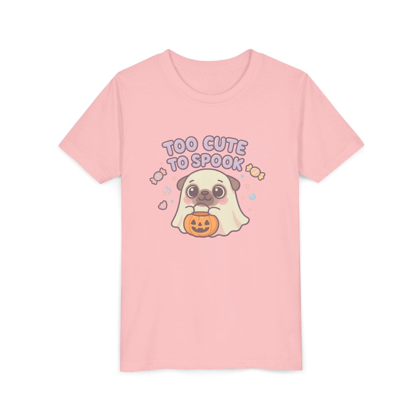 Cute Halloween Ghost Youth Tee, Spooky Shirt for Kids, Halloween Apparel, Trick or Treat T-Shirt, Funny Kids' Shirt