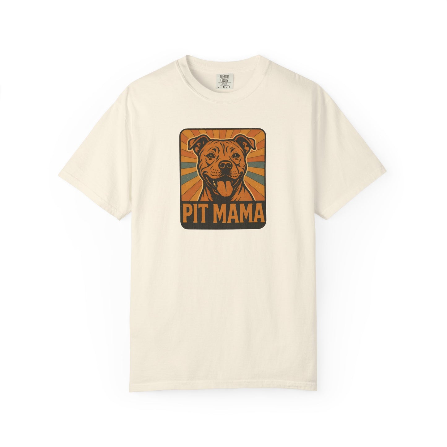 Pit Mama Unisex Garment-Dyed T-Shirt, Dog Lover Gift, Animal Rescue Tee, Pitbull Mom Shirt, Casual Wear, Pet Mom Apparel