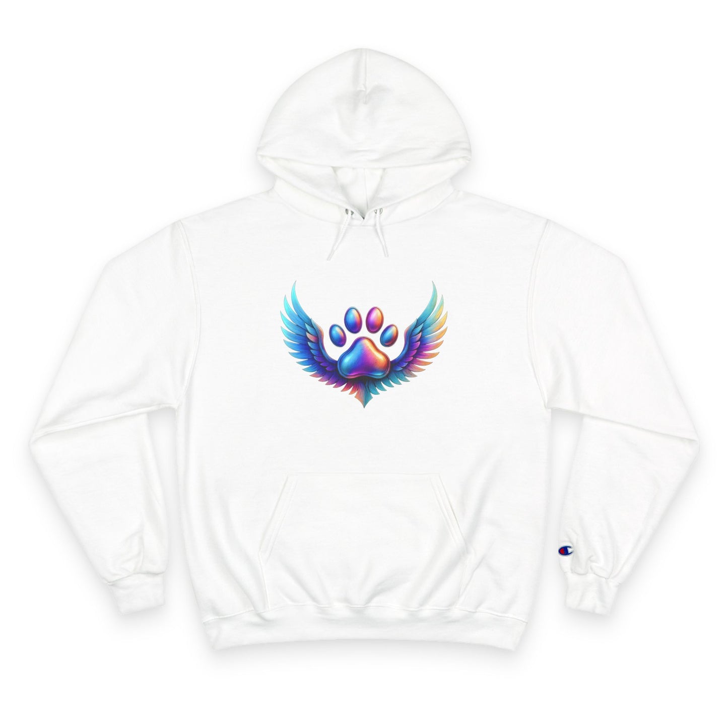Colorful Paw Print Champion Hoodie