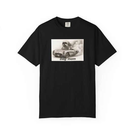 Dog Mom - Lhasa Apso- “Cool Dogs in Cool Cars” T-Shirt Collection