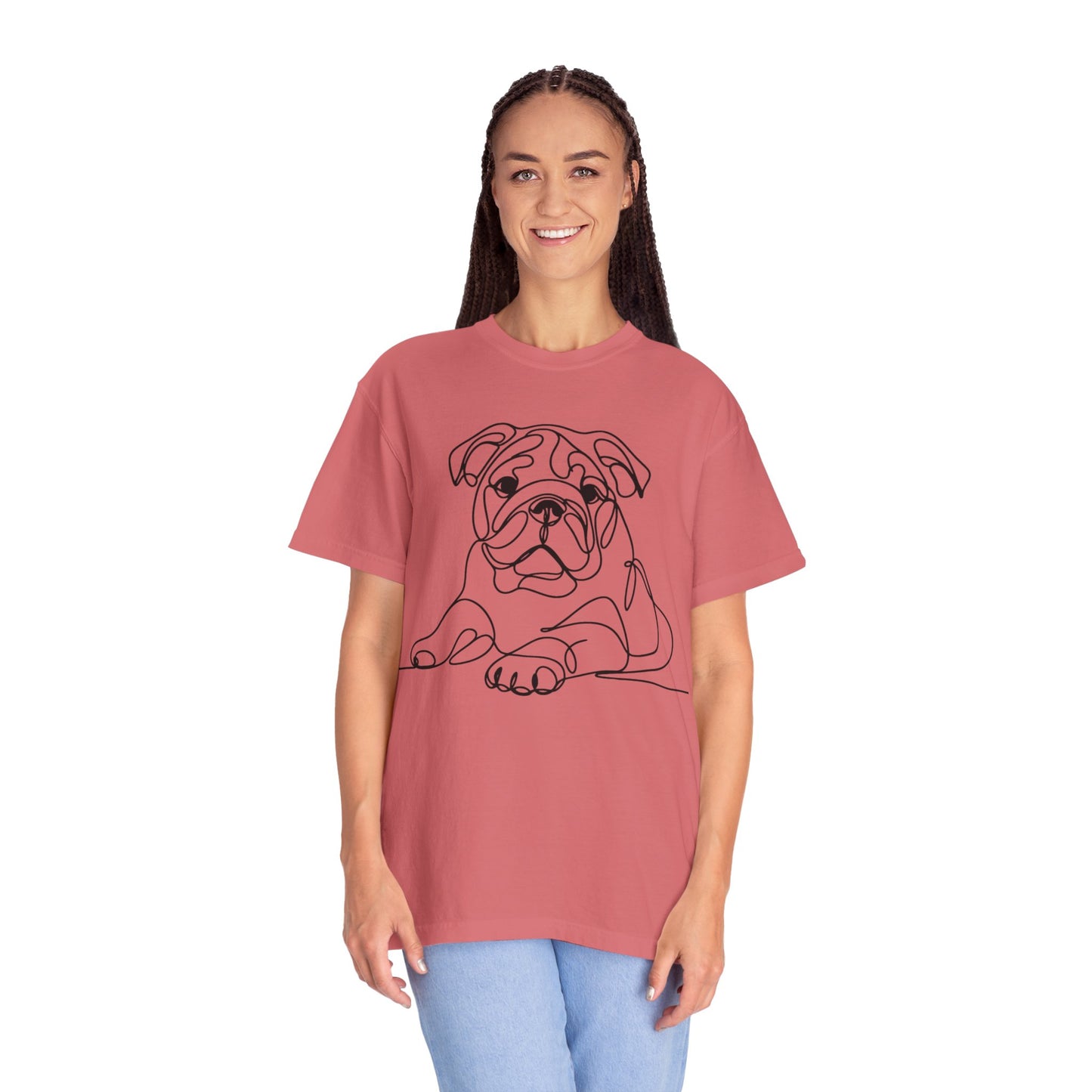 Bulldog Line Art Unisex T-Shirt - Perfect for Dog Lovers & Casual Days