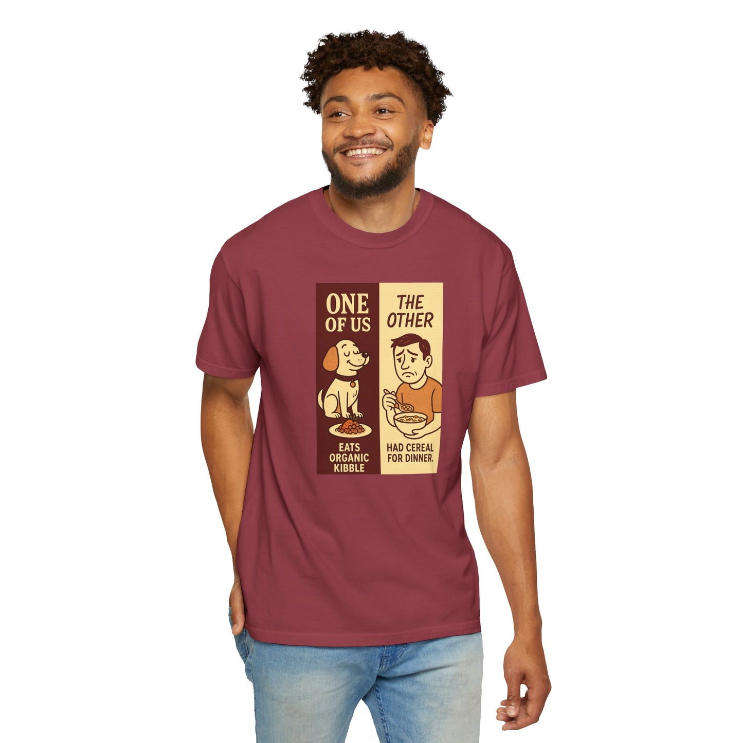 Organic Kibble T-Shirt, Funny Pet Lover Tee, Casual Unisex Apparel, Dog and Cat Humor, Gift for Animal Lovers
