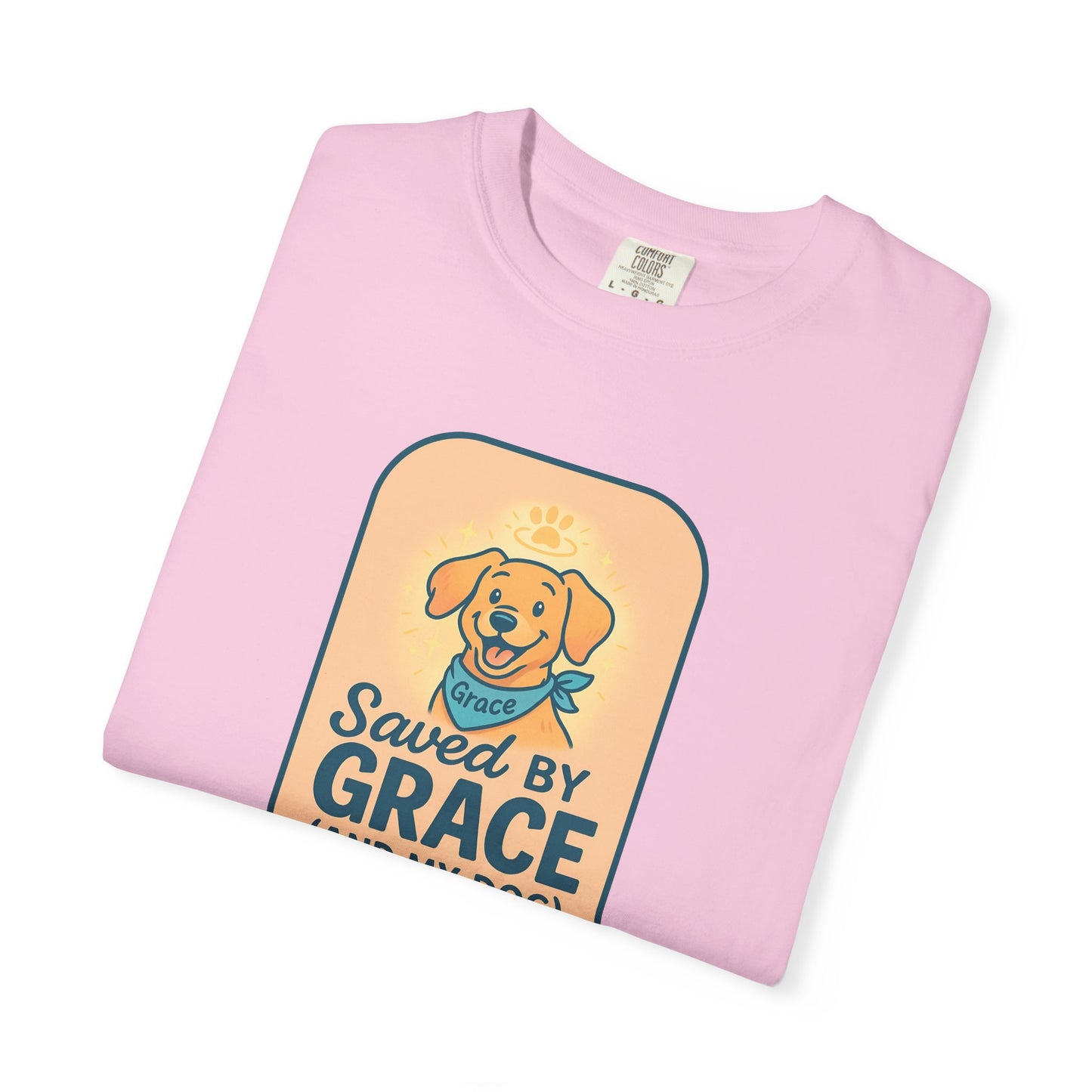 Dog Lover's Saved by Grace T-Shirt, Pet Lover Gift, Casual Tee, Birthday, Dog Adoption, Unisex Fashion, Cute Animal Shirt