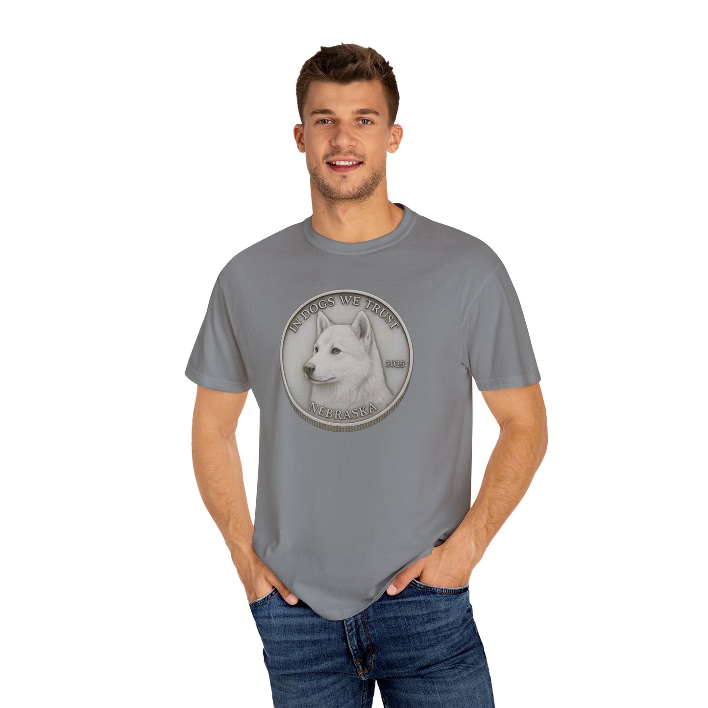 Nebraska State Coin T-Shirt Collection - Proud Dog Breed Illustrations
