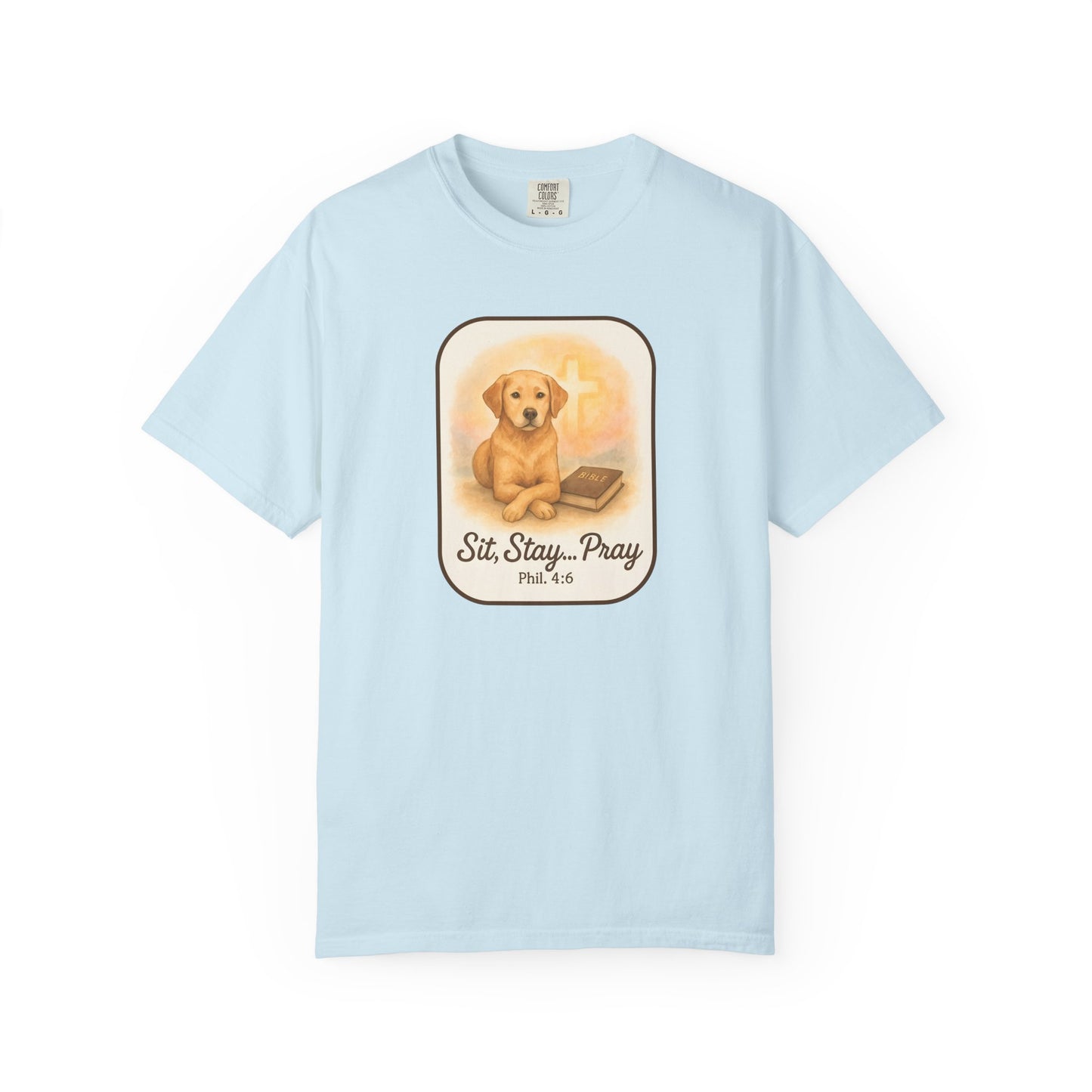 Faith-Inspired Dog Lovers T-Shirt, Unisex Tee, Gift for Pet Owners, Friendship Apparel, Casual Church Wear, Stay Pray Dog Design