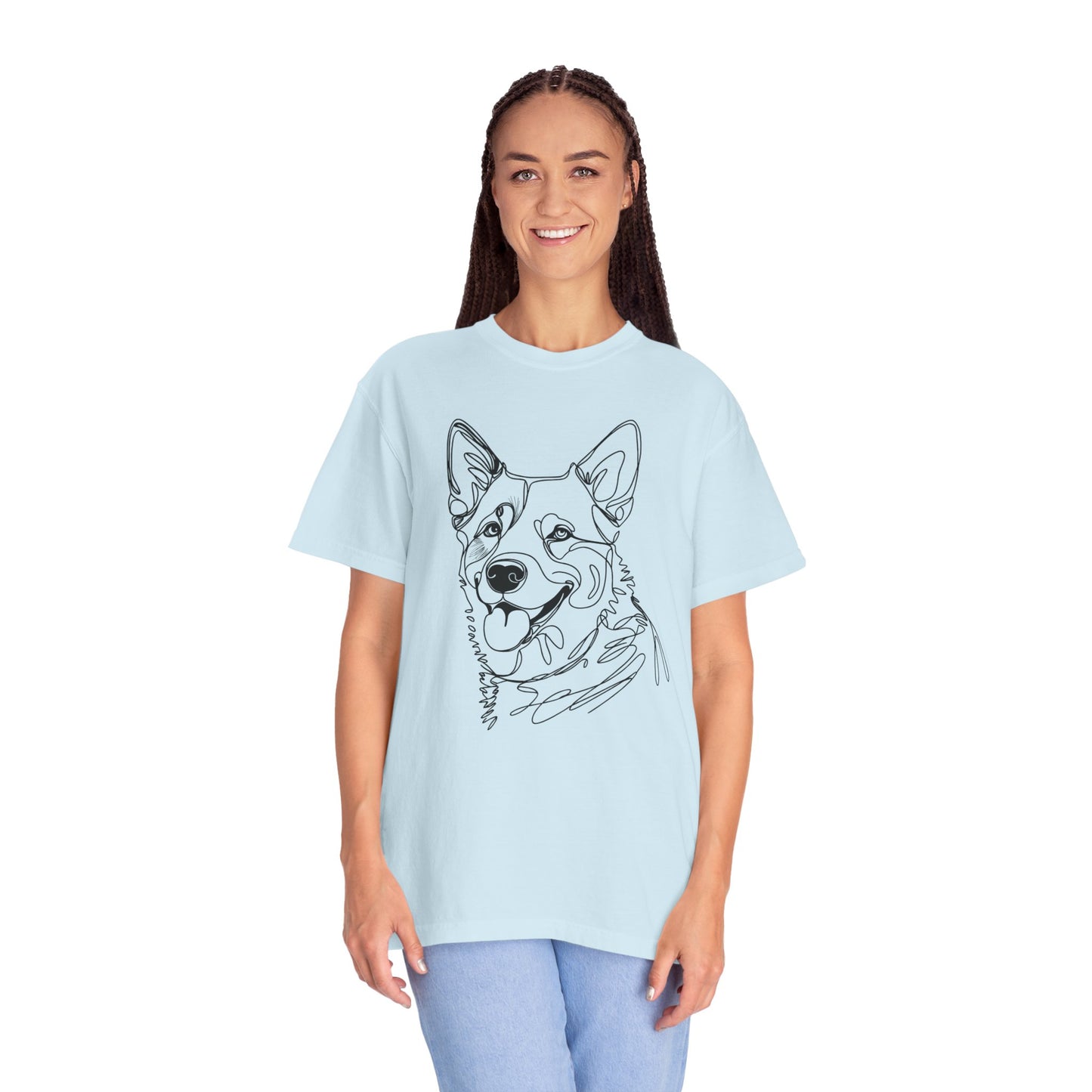 🖤 True Grit – Blue Heeler Line Art Tee
