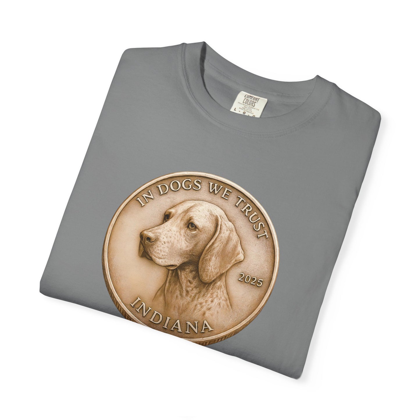 Indiana State Coin T-Shirt Collection - Proud Dog Breed Illustrations