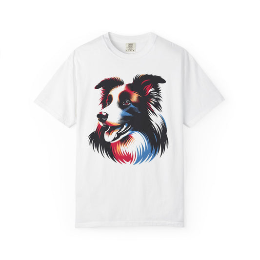 ⚡ Brain & Beauty – Colorful Border Collie Tee