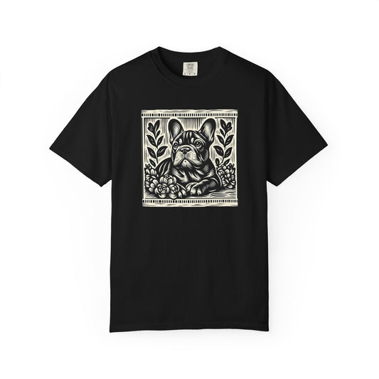 French Bulldog Vintage Graphic T-Shirt - Unisex Garment-Dyed Tee