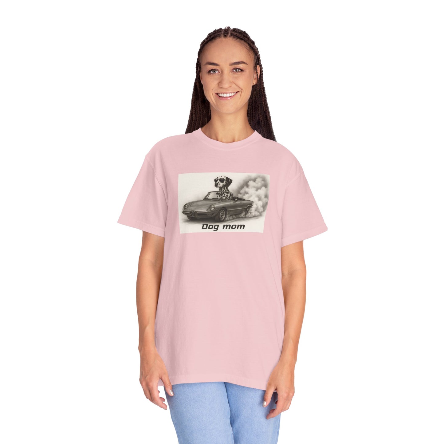 Dog Mom - Dalmatian - “Cool Dogs in Cool Cars” T-Shirt Collection