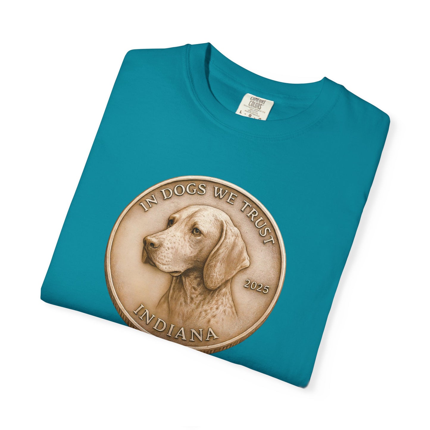 Indiana State Coin T-Shirt Collection - Proud Dog Breed Illustrations