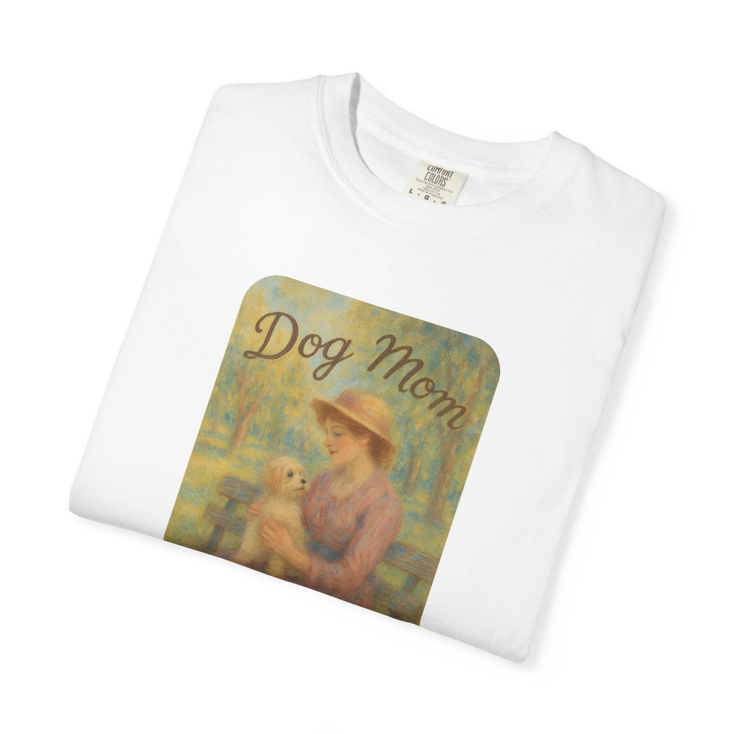 Dog Mom Garment-Dyed T-Shirt - Perfect Gift for Pet Lovers, Casual Wear, Dog Owners, Mother's Day, Dog-Themed Apparel