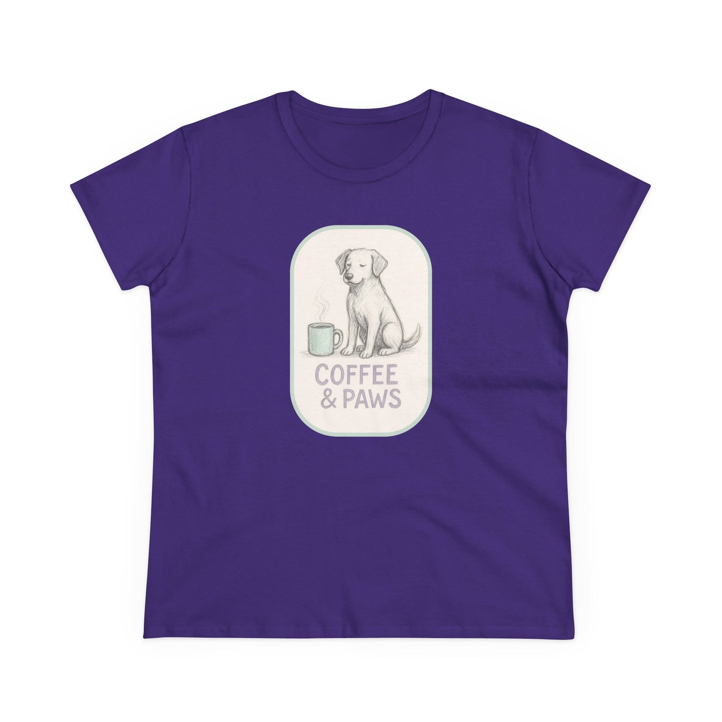 Copy of Coffee & Paws Women's Tee - Cozy Cotton Shirt for Pet Lovers, Casual Wear, Gift for Dog Owners, Dog Mom Merchandise, Animal Lover Tee