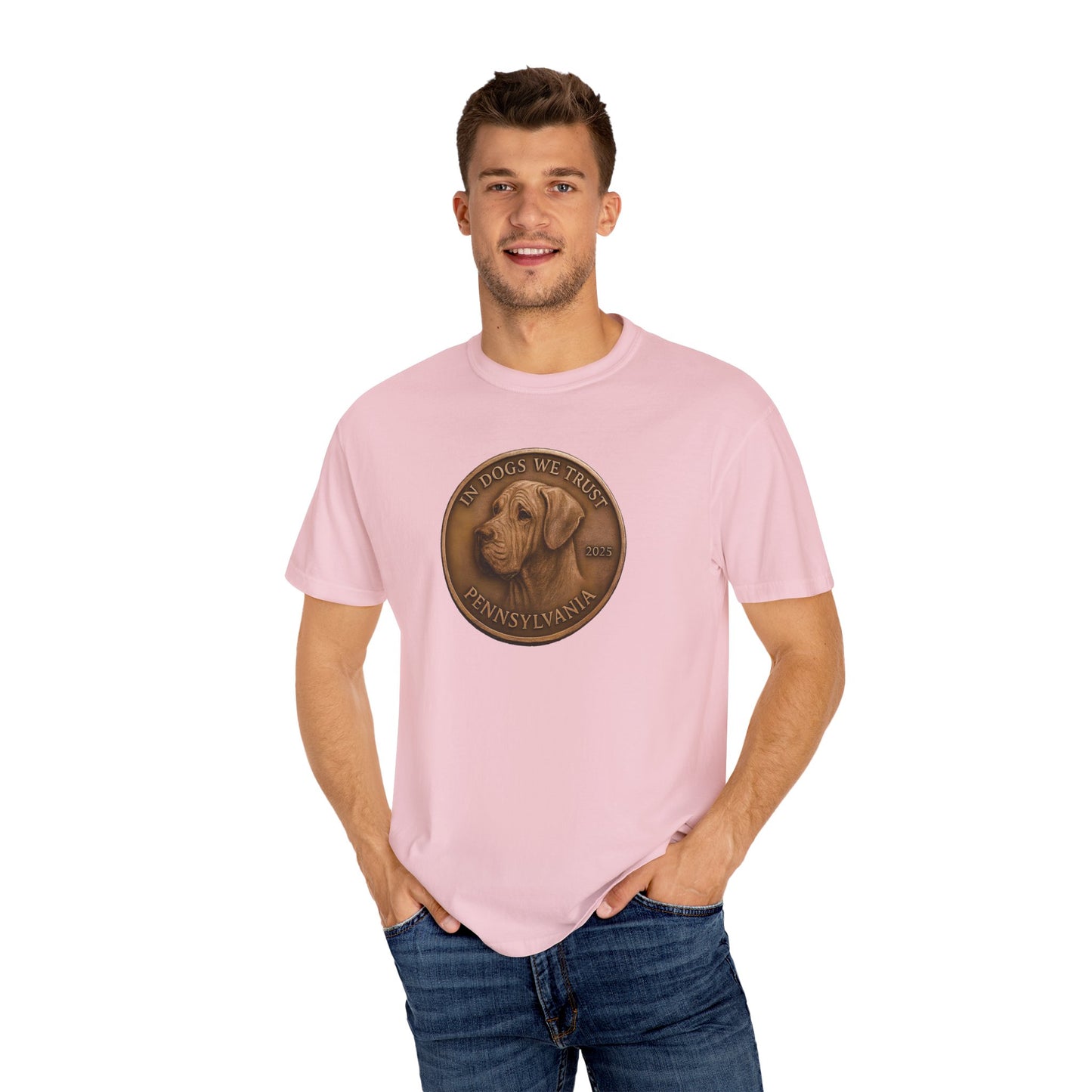 Pennsylvania State Coin T-Shirt Collection - Proud Dog Breed Illustrations