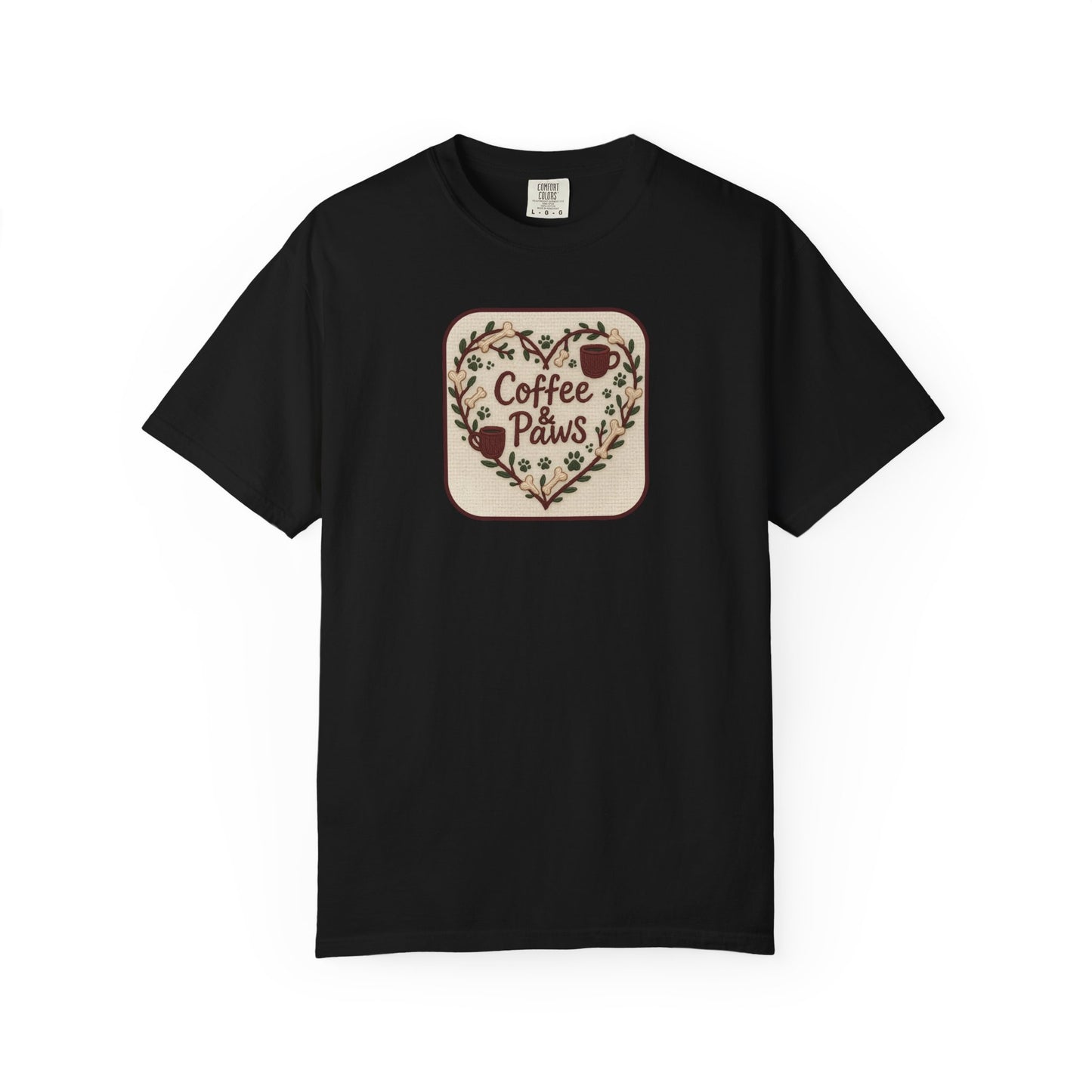 Coffee and Paws Graphic T-shirt