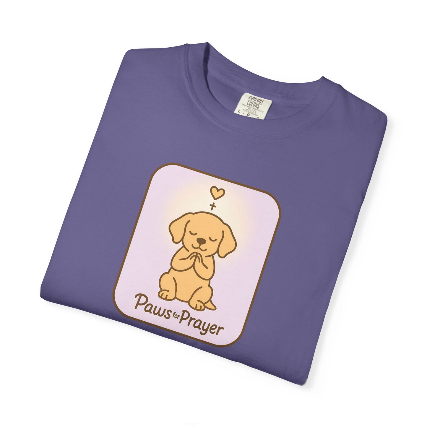 Prayerful Paws Unisex T-Shirt, Dog Lover Gift, Cute Pet Tee, Animal Prayer Shirt, Casual Animal Tees, Gift for Dog Owners