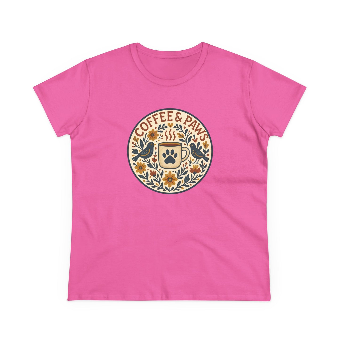 Cozy Coffee & Paws Tee, Casual Animal Lover T-Shirt, Gift for Pet Owners, Cute Coffee Shirt, Summer Essentials, Coffee Lover Apparel