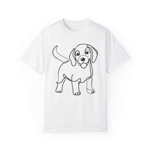 I🐶 Nose First – Minimalist Beagle Line Art Tee - Perfect for Dog Lovers