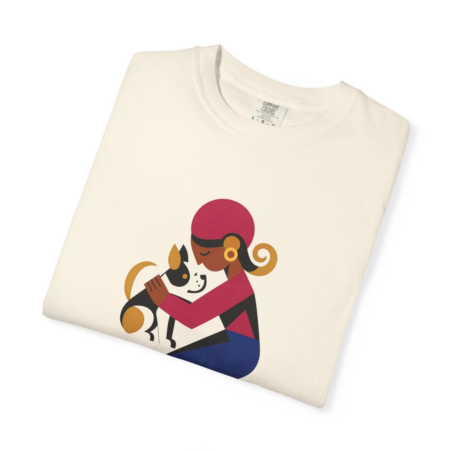 Dog Mom Garment-Dyed T-Shirt, Gift for Dog Lovers, Casual Wear, Pet Owner Apparel, Mother's Day Gift, Animal Lover Tee