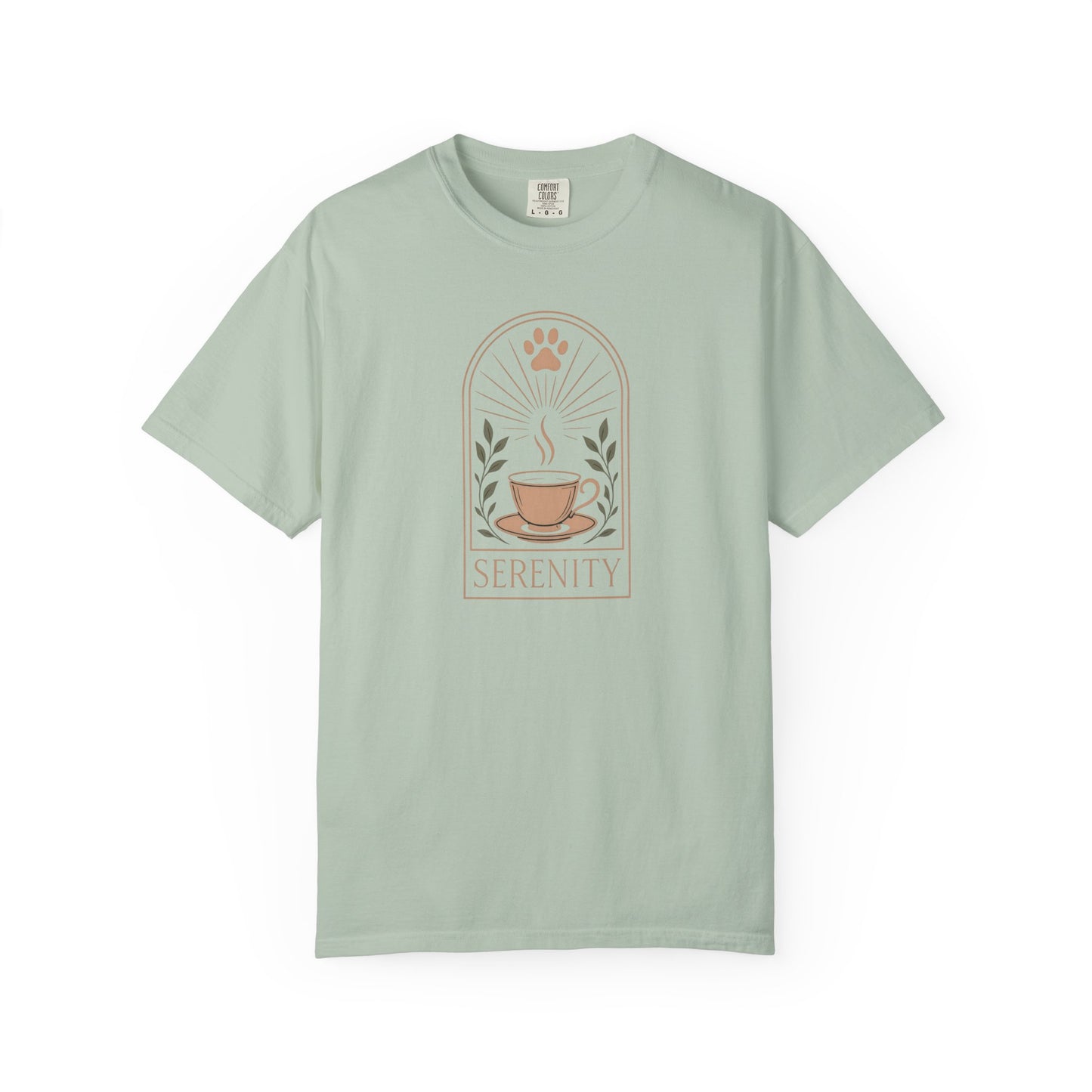 Serenity Coffee and Paws T-Shirt, Unisex Garment-Dyed Tee for Comfort, Perfect Gift for Pet Owners, Relaxation Apparel, Summer Casual [...]