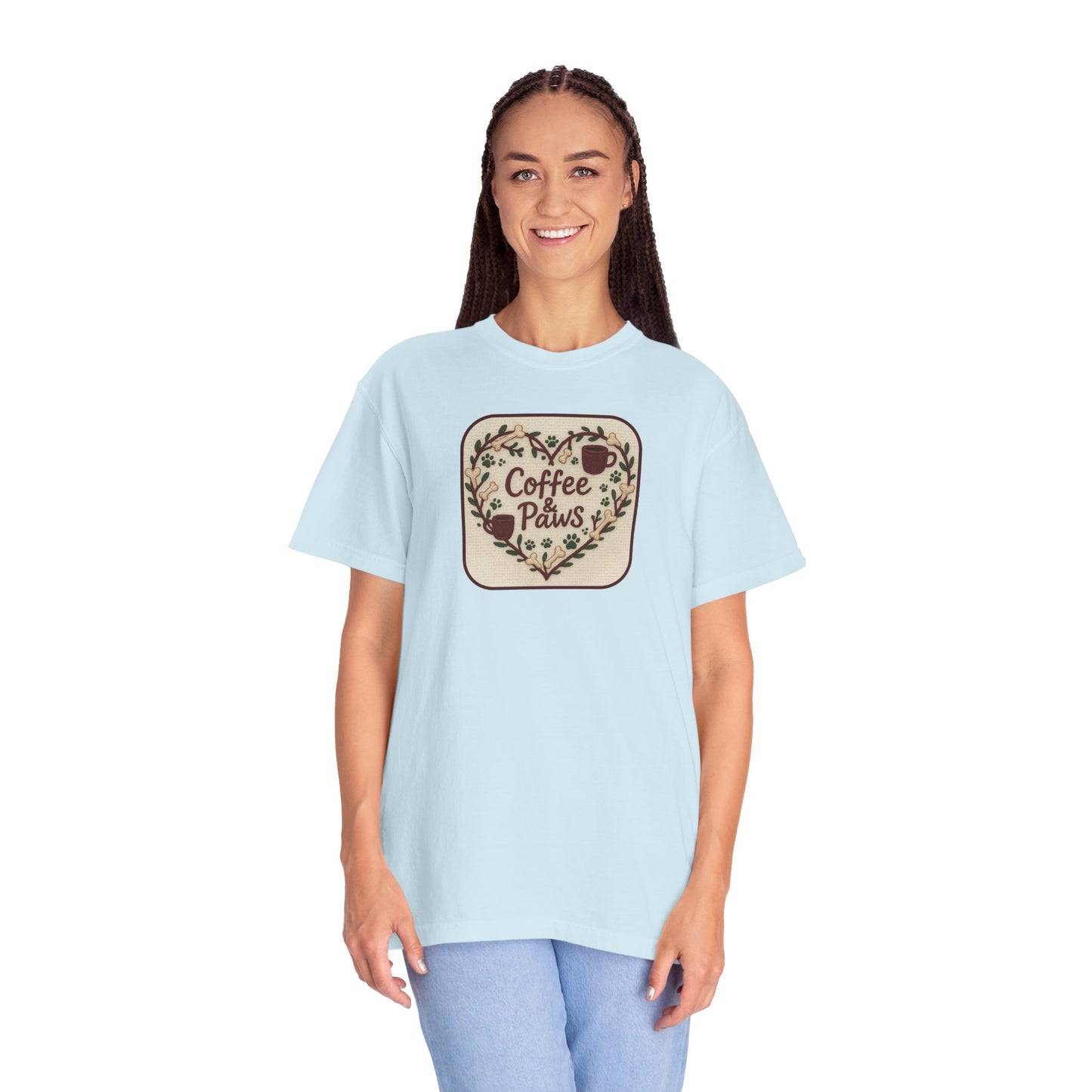 Coffee and Paws Graphic T-shirt