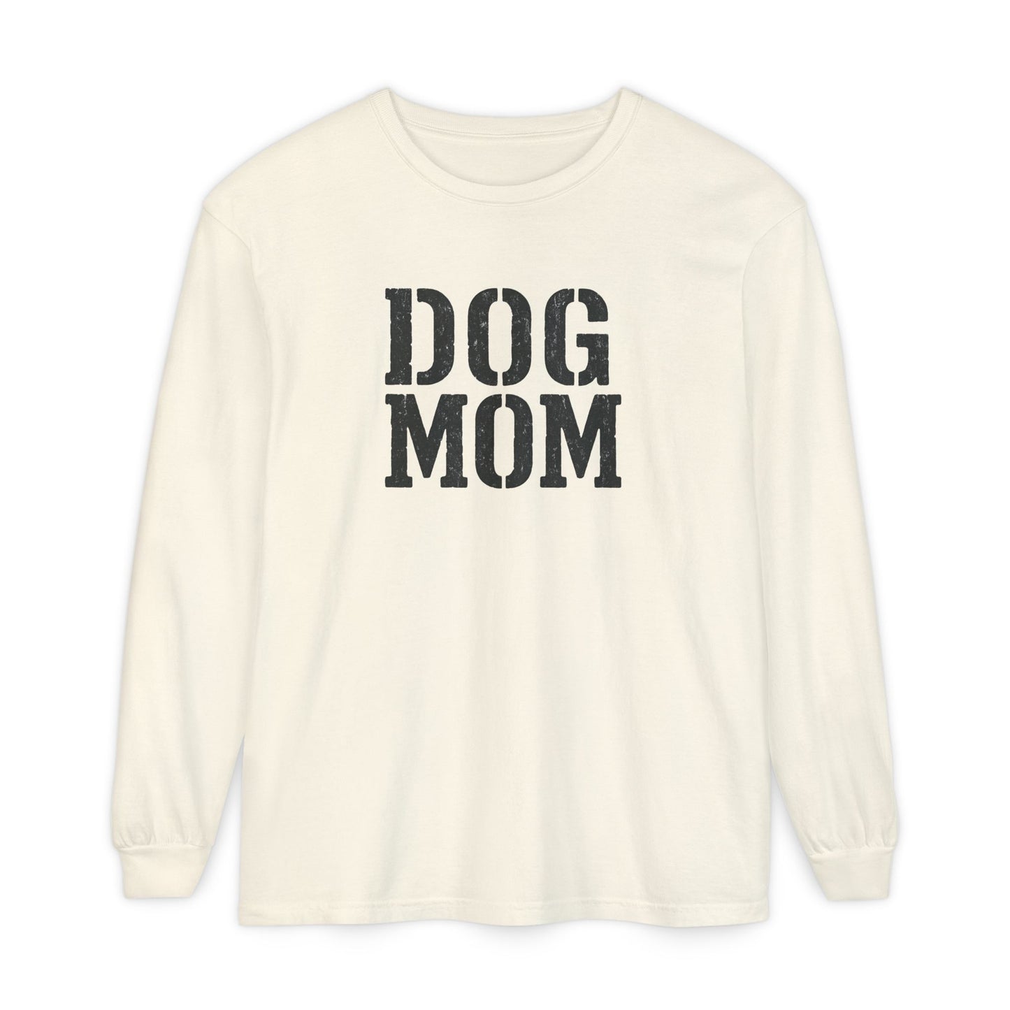 Dog Mom Long Sleeve T-Shirt | Gift for Dog Lovers, Casual Wear, Pet Owner Apparel, Perfect for Birthdays, Mother’s Day