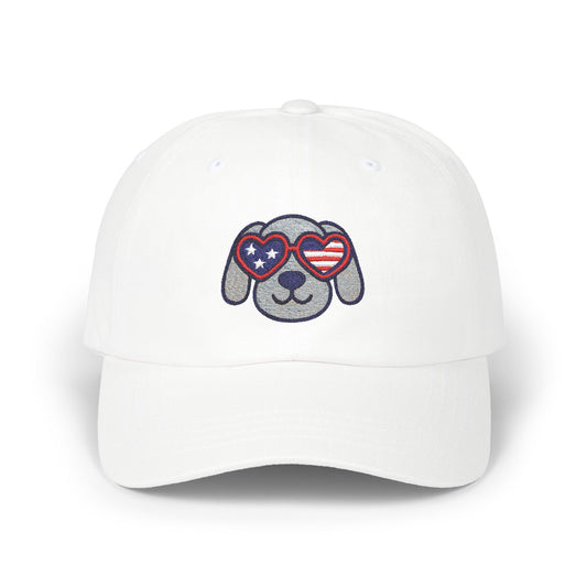 Patriotic Dog Dad Cap – Adjustable Baseball Hat for Animal Lovers, Summer Festivals, Father's Day, Fourth of July, Casual Wear