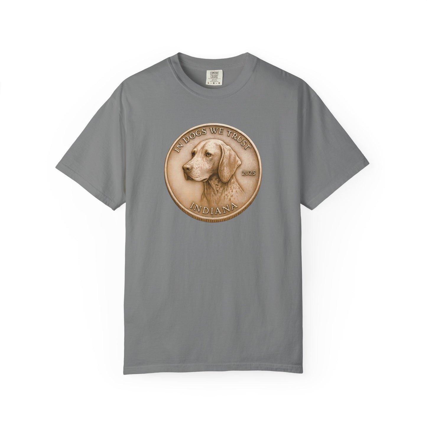 Indiana State Coin T-Shirt Collection - Proud Dog Breed Illustrations