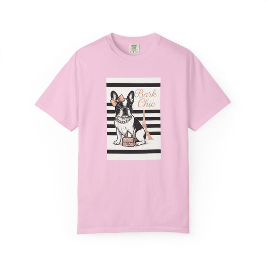 Chic Dog Lover T-shirt, Bark Chic Tee, Unisex Graphic Shirt, Pet Lover Gift, Comfortable Everyday Wear, Cute Animal Apparel
