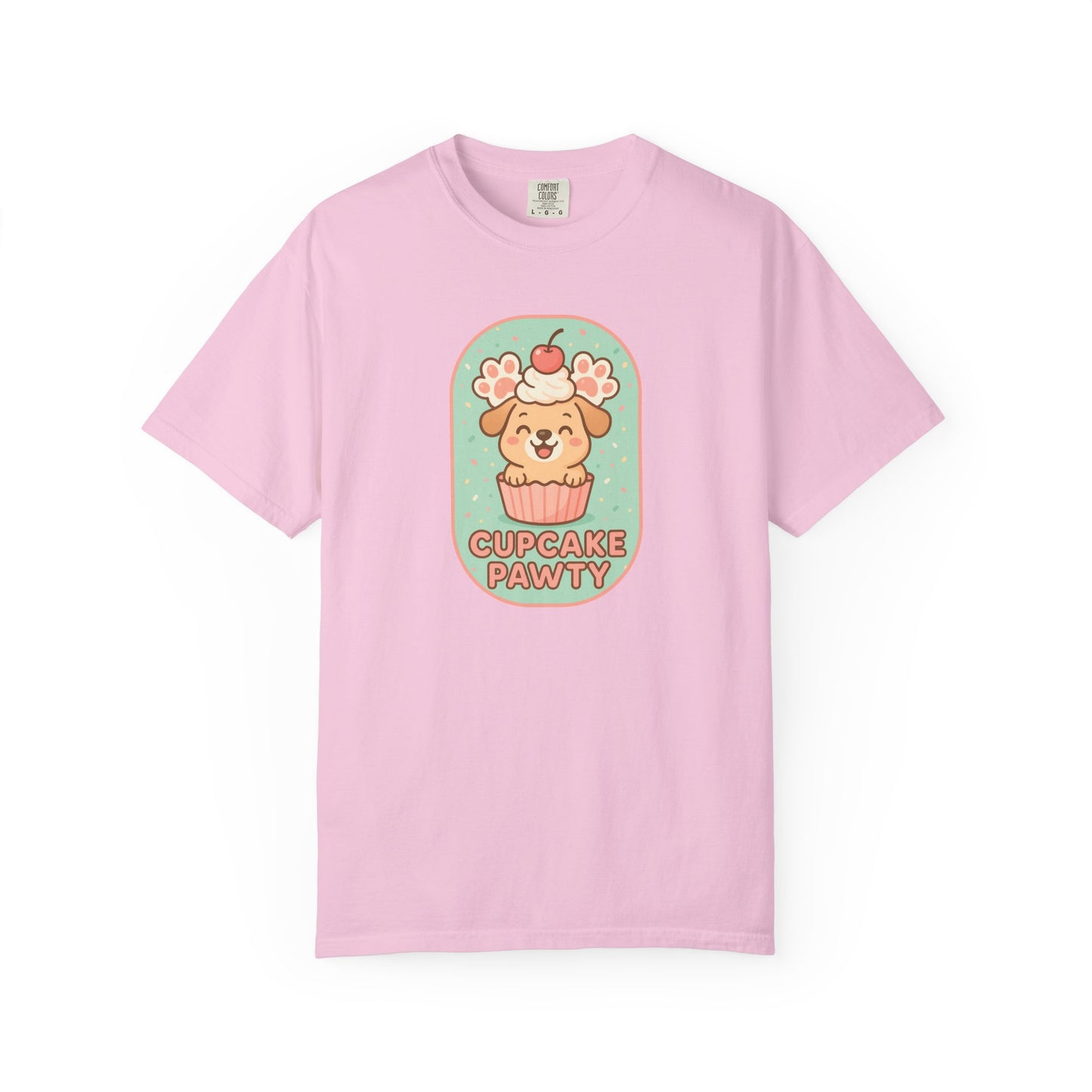 Cute Dog Cupcake Pawty Unisex T-shirt, Perfect for Animal Lovers, Pet Birthdays, Gifts, Casual Wear, Fun Gatherings, Dog Celebrations