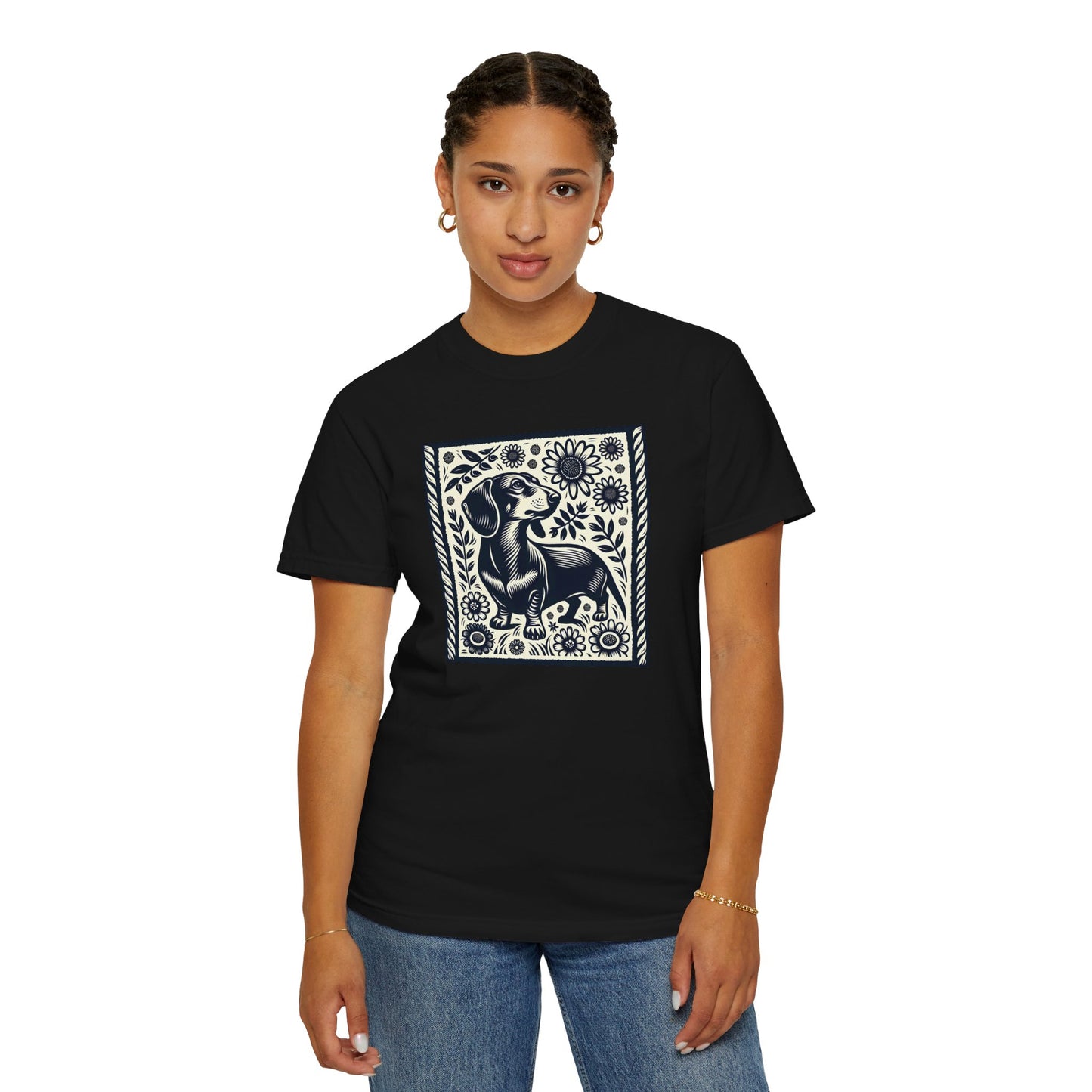 Dachshund Floral Unisex T-Shirt - Perfect for Dog Lovers