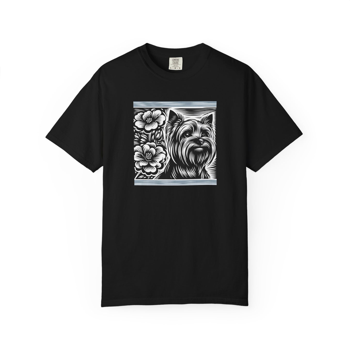 Cute Yorkie Floral T-Shirt for Dog Lovers