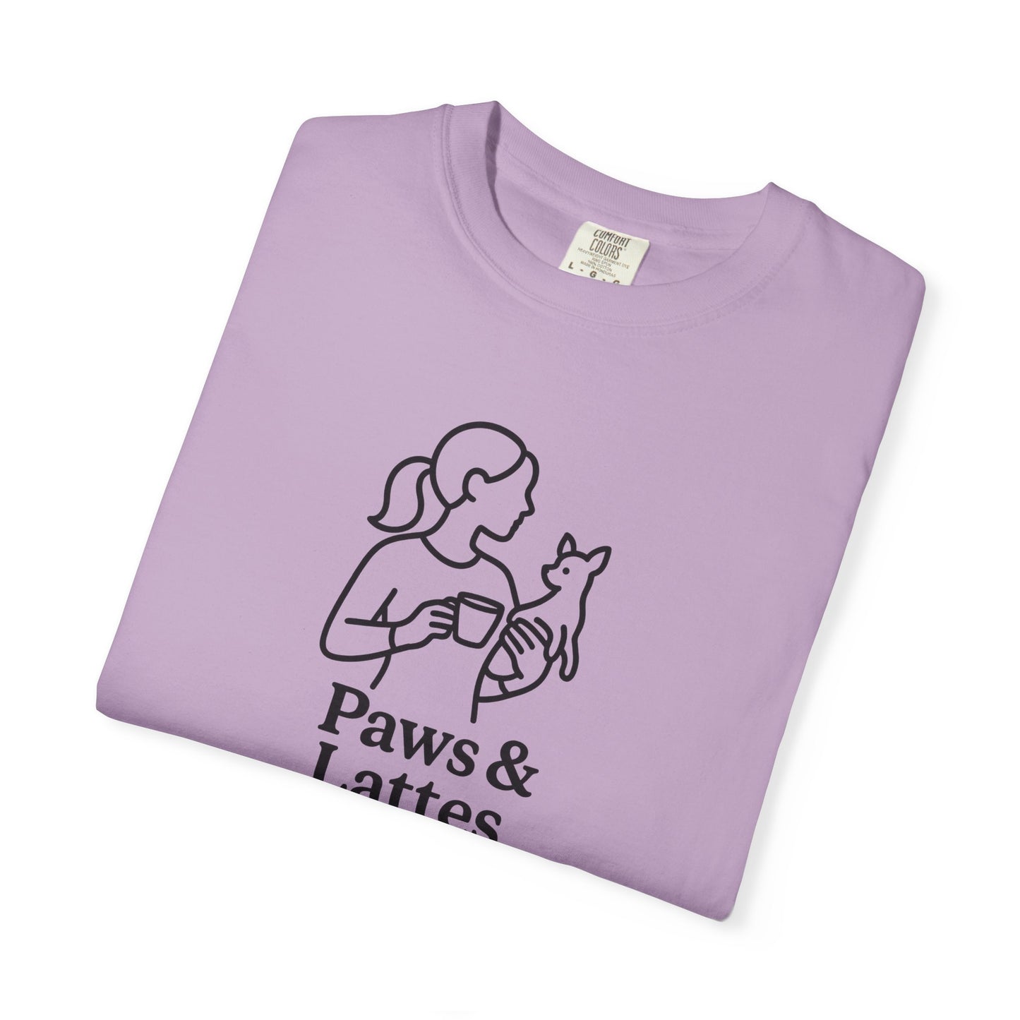 Paws & Lattes Unisex Garment-Dyed T-Shirt, Cute Pet Lover Tee, Coffee Lover Shirt, Animal Adoption Gift, Birthday Gift for Dog Lovers, [...]