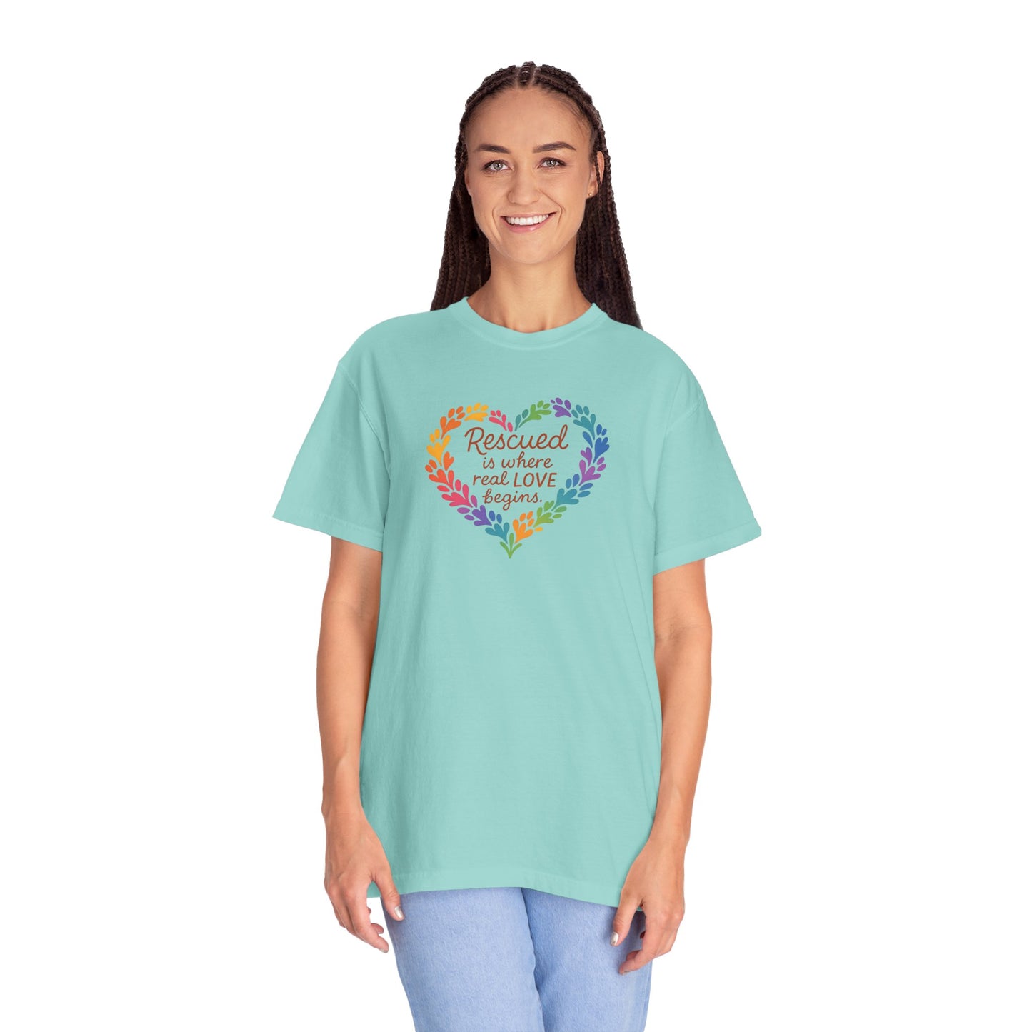 Heartwarming Rescue T-Shirt for Animal Lovers, Gift for Pet Owners, Adoption Day, Love Your Pet, Eco-Friendly Apparel