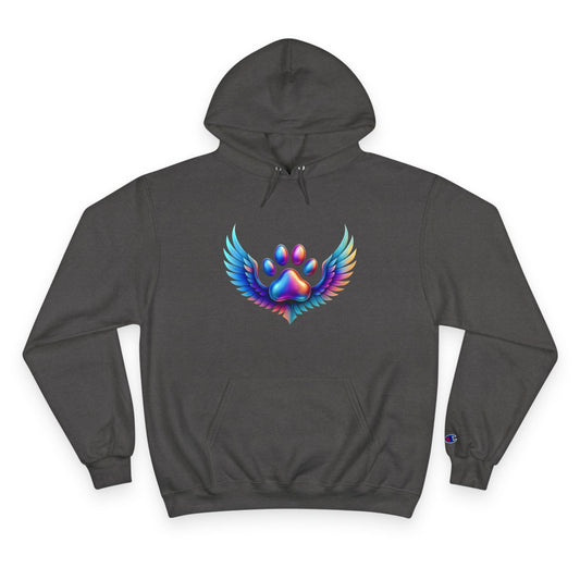 Colorful Paw Print Champion Hoodie