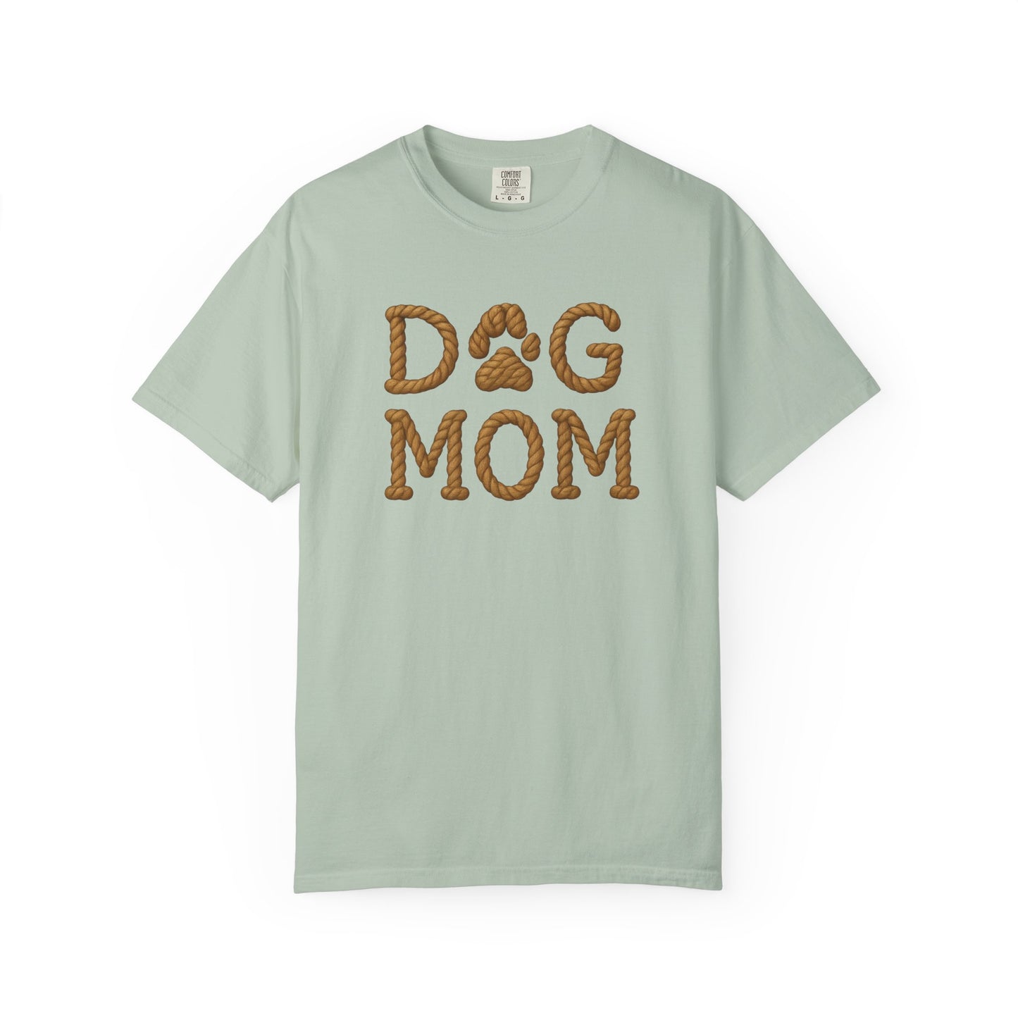 Dog Mom Garment-Dyed T-Shirt, Unisex Pet Lover Tee, Gift for Dog Owners, Casual Wear, Dog Themed Apparel, Animal Lover Clothing