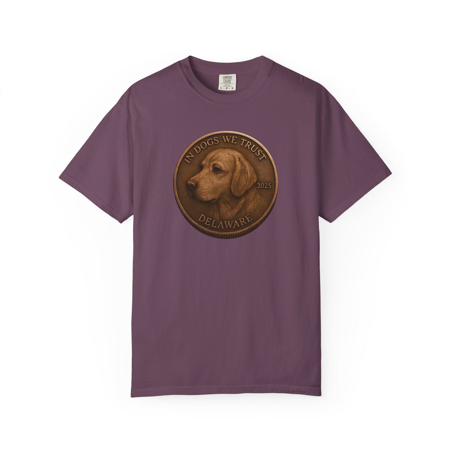 Delaware State Coin T-Shirt Collection - Proud Dog Breed Illustrations