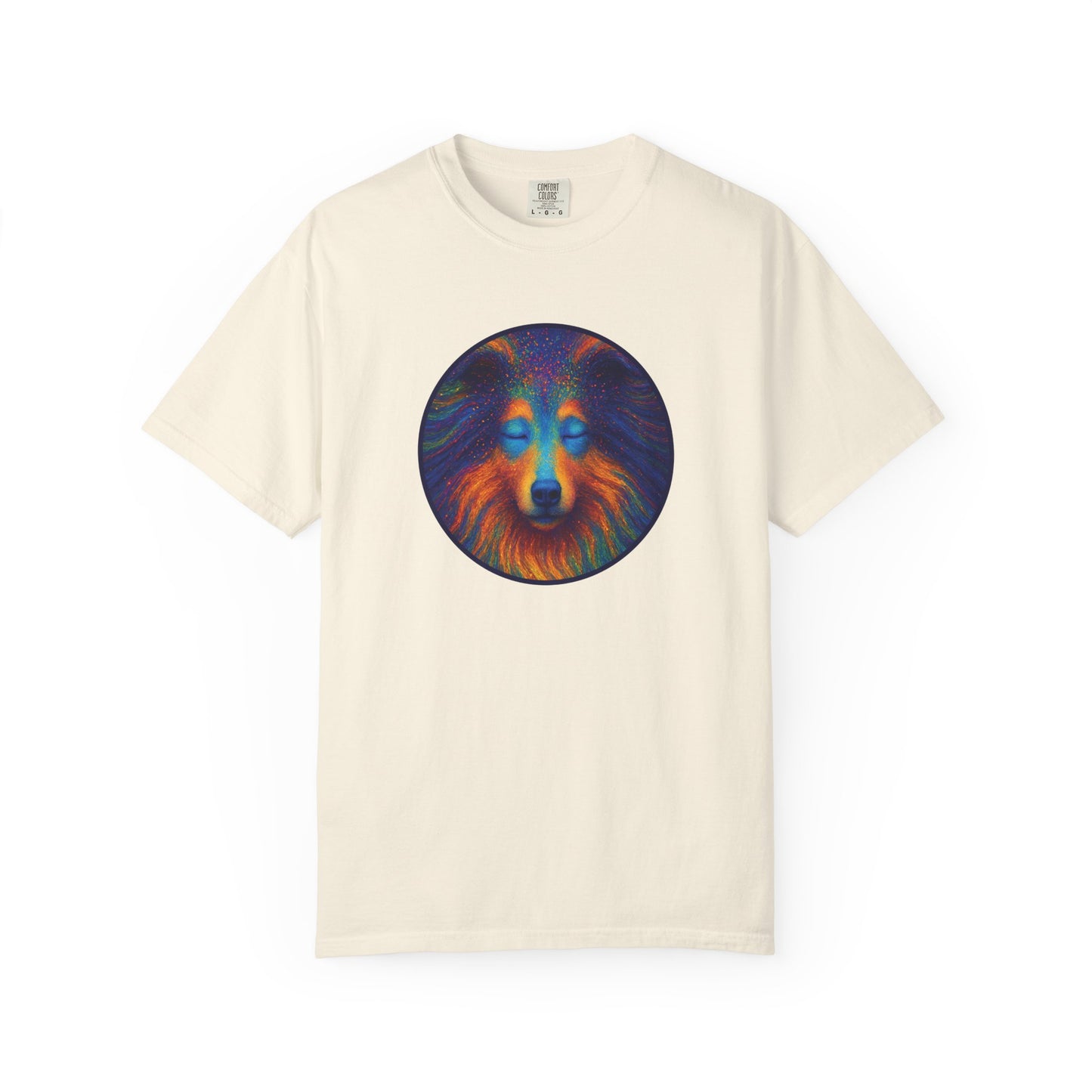 Vibrant Art T-Shirt, Psychedelic Collie Shirt