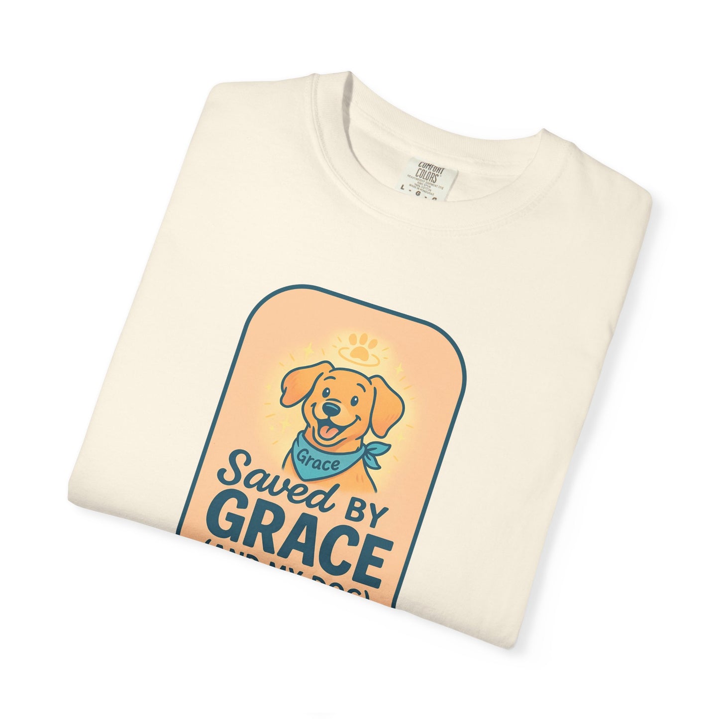 Dog Lover's Saved by Grace T-Shirt, Pet Lover Gift, Casual Tee, Birthday, Dog Adoption, Unisex Fashion, Cute Animal Shirt