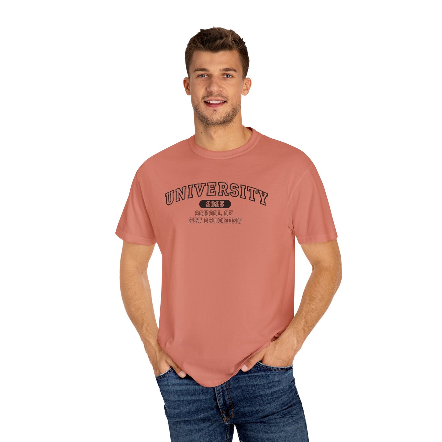 University School of Pet Grooming Unisex Garment-Dyed T-Shirt - University Style