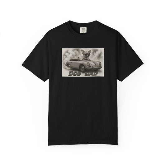 Dog Dad - Chihuahua - Cool Dogs in Cool Cars T-Shirt Collection | Funny Dog Lover Apparel for Men