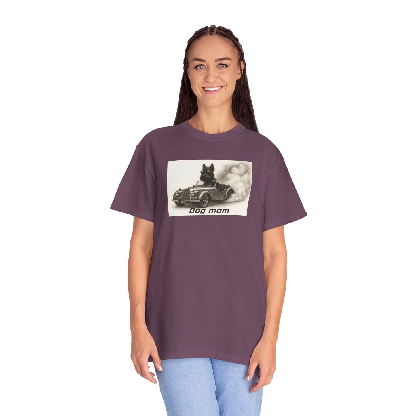Dog Mom - Scottish Terrier - “Cool Dogs in Cool Cars” T-Shirt Collection