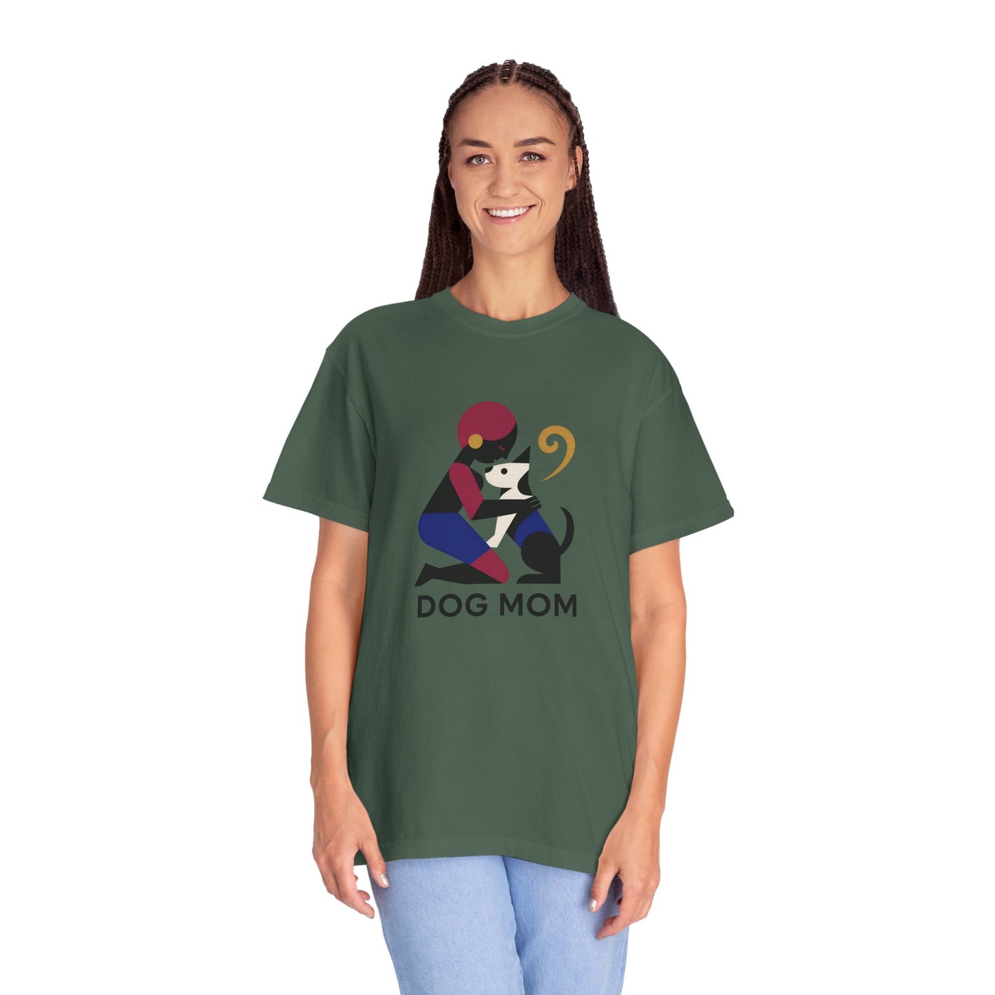 Dog Mom Unisex Garment-Dyed T-Shirt – Perfect Gift for Pet Lovers