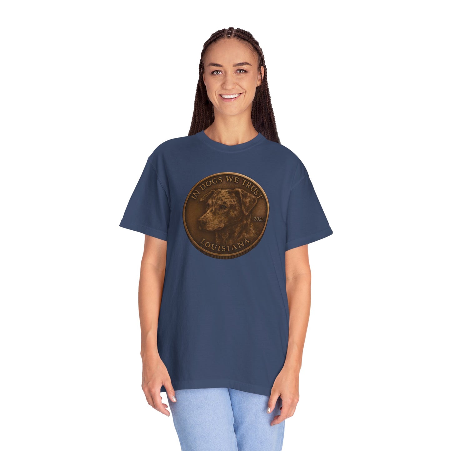 Louisiana State Coin T-Shirt Collection - Proud Dog Breed Illustrations
